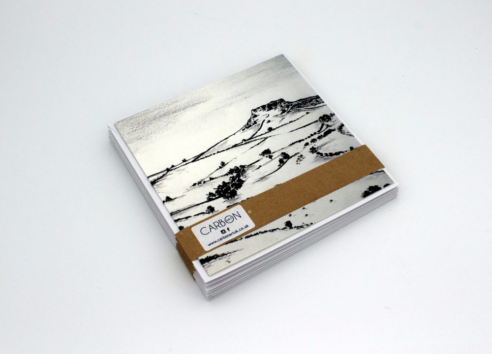 Almscliffe Crag Greetings Card by Carbon Art