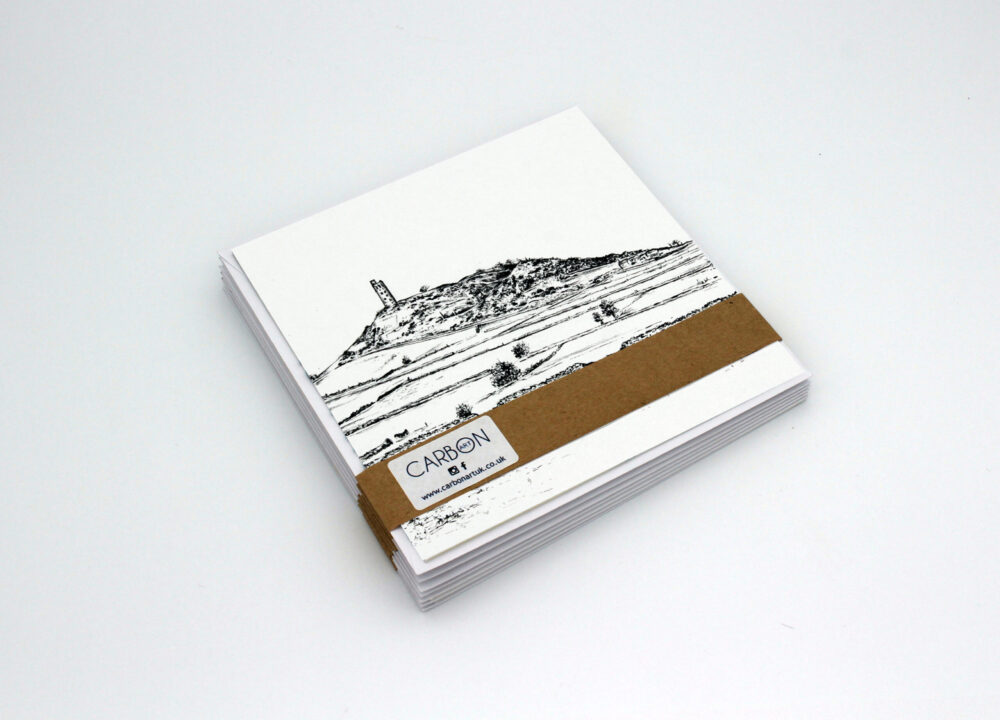 Castle Hill in West Yorkshire Greetings Card by Carbon Art