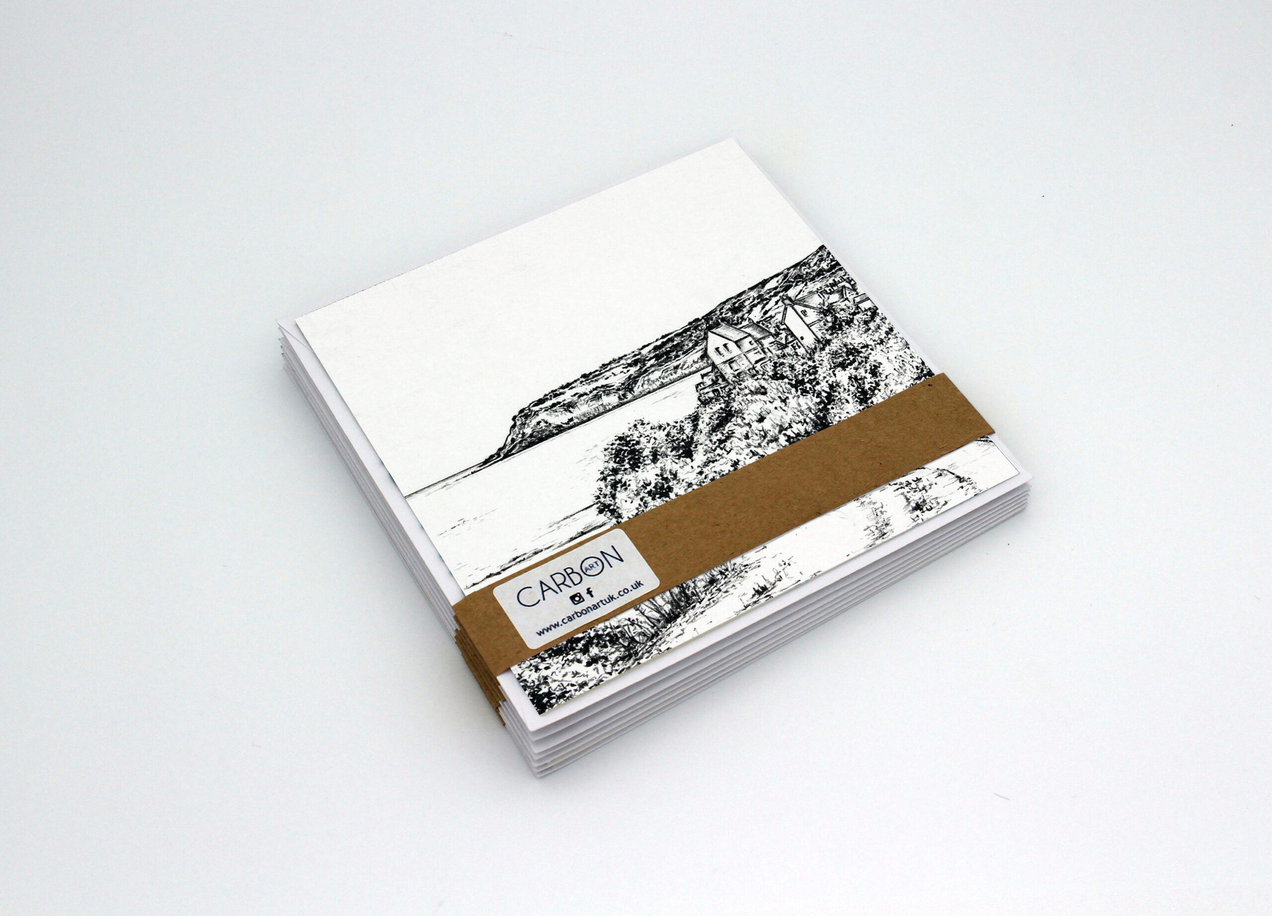 Robin Hood's Bay in North Yorkshire Greetings Card by Carbon Art