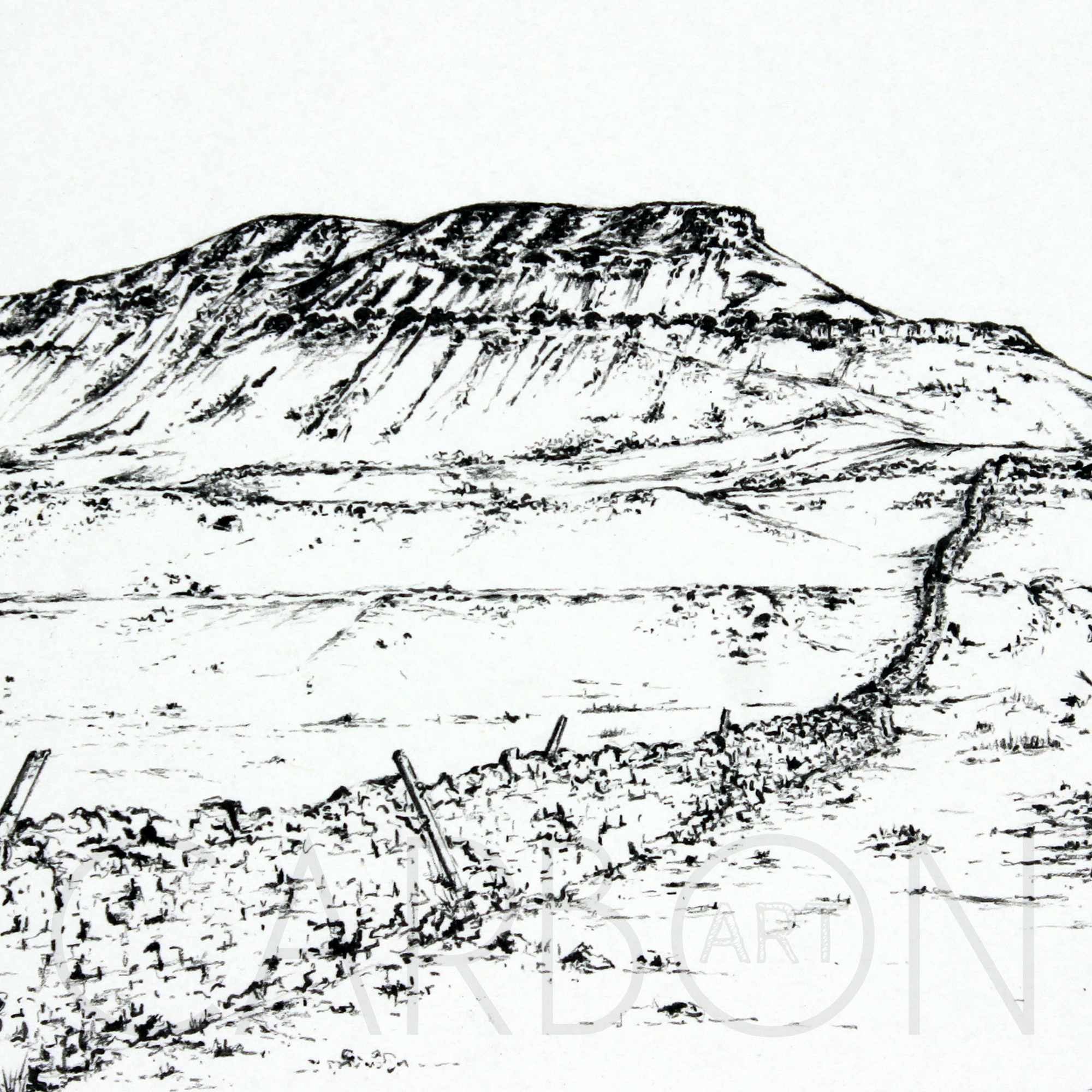 Pen-y-ghent - Unframed signed Yorkshire Art Print