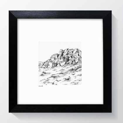 Simons Seat Yorkshire Art Print - Framed