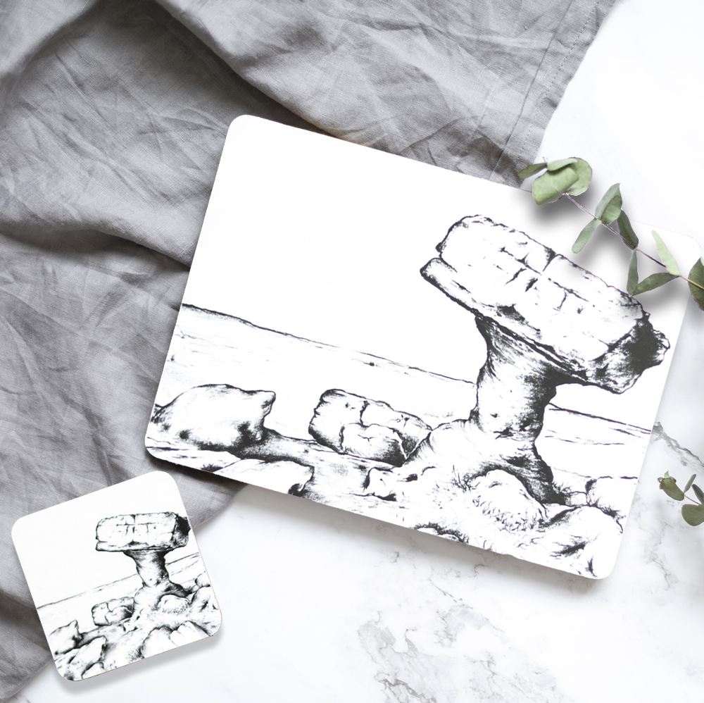 Brimham Rocks Coaster & Placemant Gift Set
