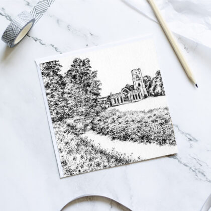 Fountains Abbey Greetings Card