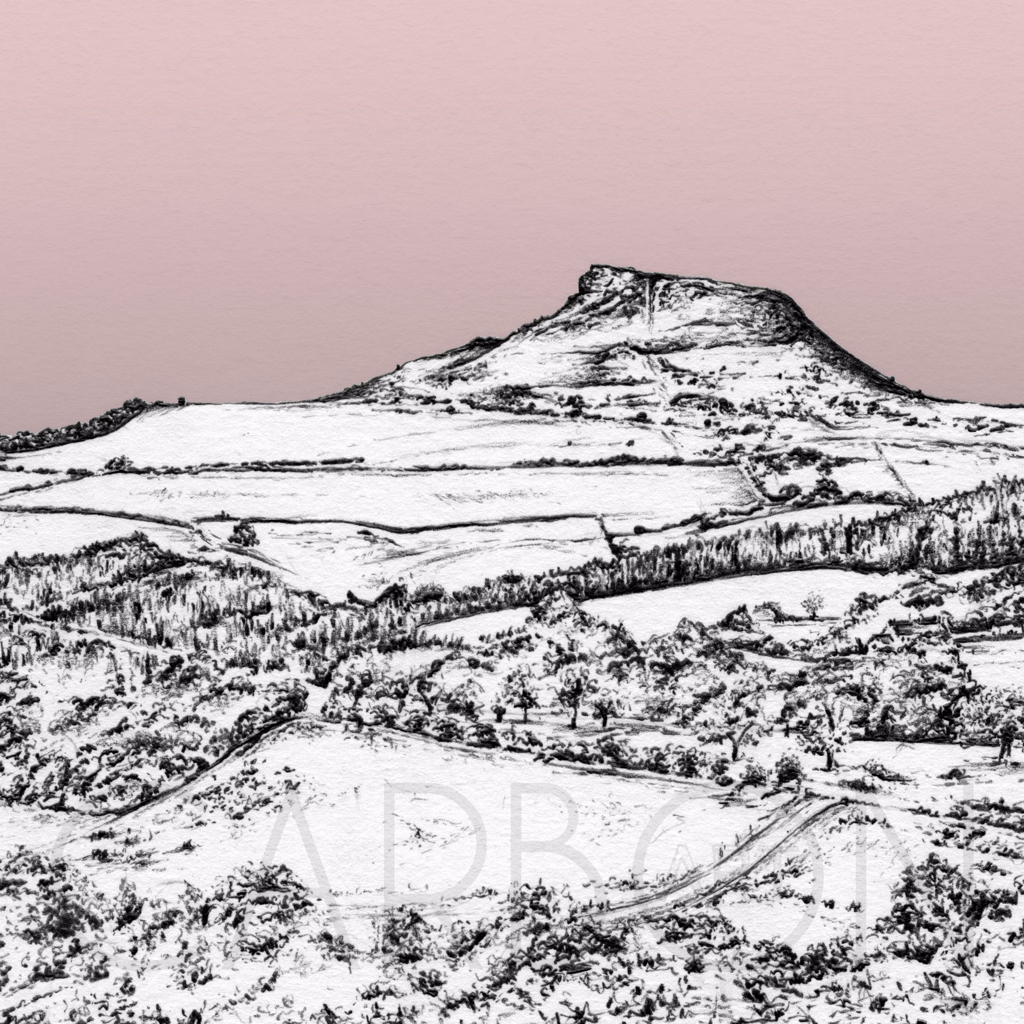 Limited Edition Roseberry Topping Fine Art Yorkshire Print