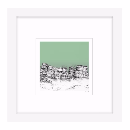 Limited Edition Brimham Rocks Print - White Frame