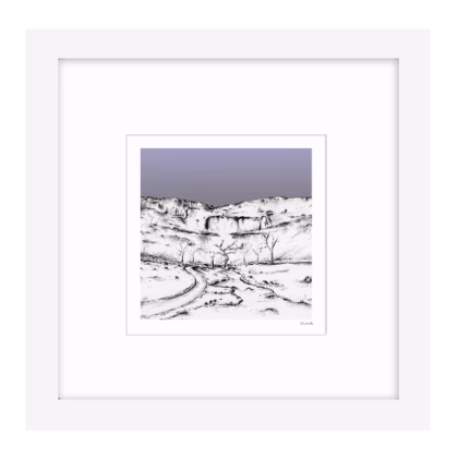 Limited Edition Malham Cove - Framed White